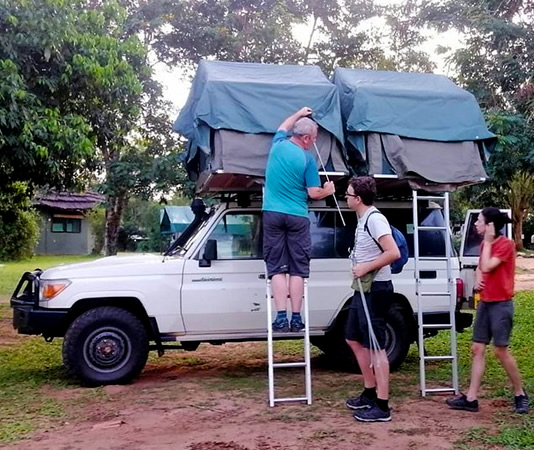 Long-term and cross-border self-drive rentals in Rwanda. Land Cruisers, RAV4s & rooftop tents with insurance that extends into Uganda & Tanzania